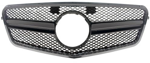 ZSGHJA 4 Türen Auto Front Racing Grille Oberen Facelift Grill Für Mercedes Für Benz E-Klasse W212 2009 2010 2011 2012 2013 AMG Stil Kühlergrill(Schwarz)
