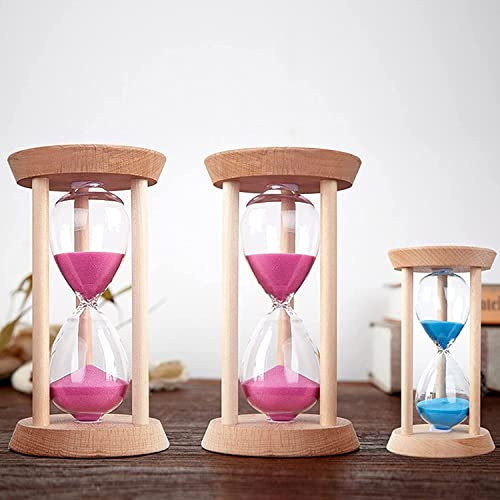 BDSHGRDH minuteur de Sable， 3 Pieces of Hourglas,Color Anti Falling Sand Clock,Kitchen Cooking,Children's Learning,Decorative Ornaments(3pcs,(3+5+10) Minutes)