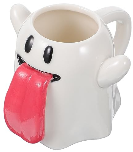 MAGICLULU Taza de Halloween de Cerámica con Forma de Taza Portátil para Jugos para Fiestas y Originales