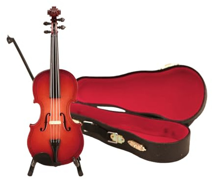 Petit violon, porte-clés en bois fait à la main | Mini figurine de violon – pour musiciens, fans de musique, amateurs d'art, célébration, maison, voyage