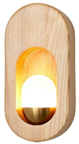 Japanese-Style Wooden Wall Sconce with G4 Light Source - Single-Head Decorative Wall Lamp for Porch and Hallway