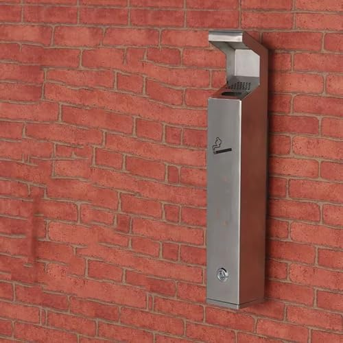 Standing Ashtray-Wall Mounted Ashtrays - Outdoor Ashtray, Men Creative Ashtrays, Smoke Column, Smoke Barrel, Stainless Steel Wall Ashtray, Cigarette Butt Collector, for