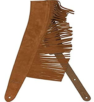 Fender® Suede Fringe Strap, brown