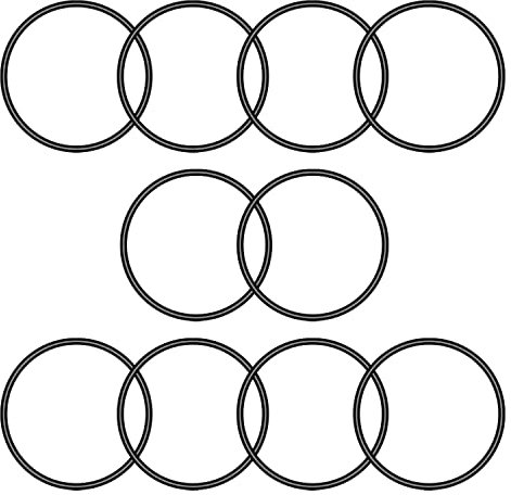 Othmro 10 Stück Gummi-O-Ringe, Nitrilkautschuk-Unterlegscheiben, Dichtungsringe 46 mm Außendurchmesser, 42 mm Innendurchmesser, 2 mm Breite, Dichtungsdichtung für Sanitärarbeiten, schnelle Reparatur