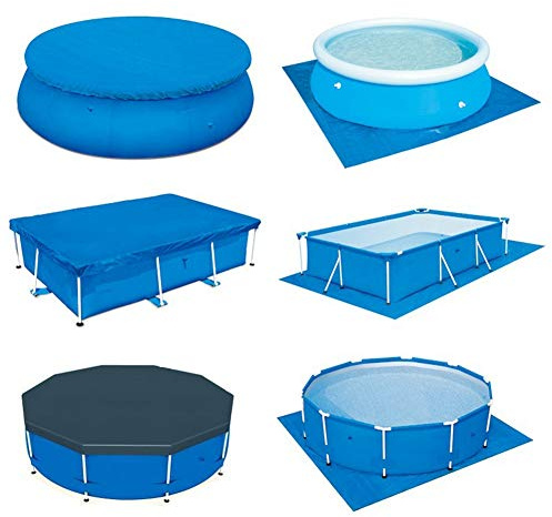 Ymiko Runde PE-Abdeckung für Pool, wasserdicht & staubdicht | Laub und Schmutz bleiben fern, robuster Schutz für ganzjährige Nutzung, passend für runde Pools, einfache Handhabung ohne Wer