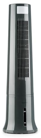 Klarstein Condizionatore Portatile 40W, 4in1 Raffreddatore Evaporativo, Raffrescatore d'Aria Silenzioso con Night Mode, Deumidificatore Casa, Ventilatore Aria Fredda 384m³/h, Serbatoio 2.5 L, Nero
