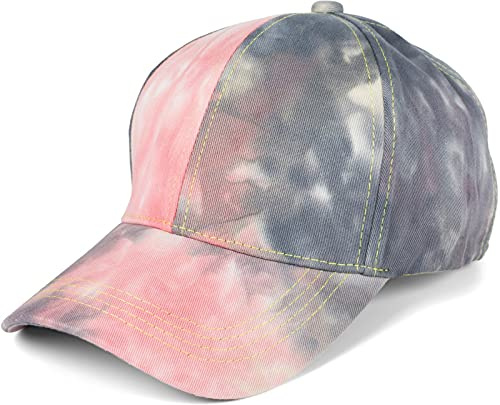 styleBREAKER Damen Baseball Cap Batik Muster 6-Panel Kappe | 100% Baumwolle, Unikat. Stufenlos anpassbarer Click & Snap Verschluss (54-59 cm Kopfumfang). Atmungsaktiv, gebogener Schirm.