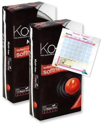 Sanitary Towels Night Time Maxi | Period Pads | Comfort and Protection | Nighttime | Moisture-Wicking | Pack of 2x10 (20 Pads)