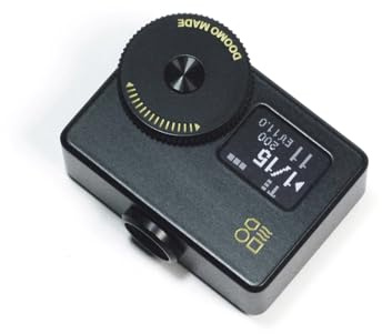 DOOMO MADE OLED Light Meter, Meter S Brass Version, New Screen Design, Real-time Metering and One-Button Metering for Vintage Cameras (All Black)