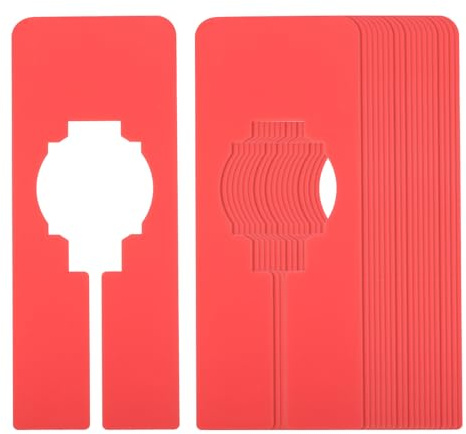PATIKIL 20 Paquete Ropa Divisores para Colgar Ropa En Blanco Etiquetas Rojo | Rectángulo Armario Ropa Estante Tamaño Divisores, Clasificación Rectangular Separador, para Armario