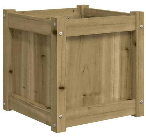 vidaXL Jardinera Madera Maciza de Pino impregnada 40x40x40 cm