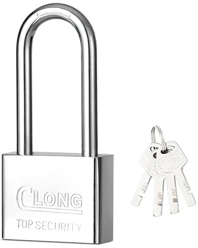 Cadenas de sécurité, Cadenas à clé Cadenas à Anse Longue 40 mm pour Casier de Gym casier bagages unités de stockage garage portes (1PCS 40mm)