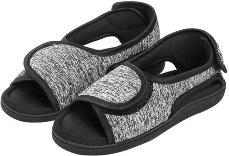 Homme Femme Chaussures Diabétiques Pantoufles Diabétiques Chaussons Orthopédiques Élargie Pantoufles Orthopédiques Bout Ouvert Sandales Diabétiques âgé Pantoufles Antidérapant Pieds Gonflés Obésité