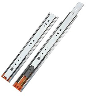 LOOTICH Guide per Cassetti in Acciaio con Cuscinetti a Sfera 300 mm Totale Telescopiche Guida per Cassetto con Ammortizzatore Chiusura Automatica Capacità di Carico 35 kg (1 Paio)