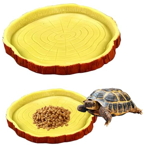 XPEX Abreuvoir tortue terrestre Abri pour tortue Bol D'Alimentation Pour Reptiles,Bol à Boire Pour Maison De Tortue, Bol D'Eau Pour Reptiles Pour Tortues, LéZards,Hamsters