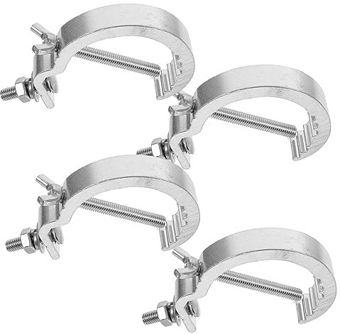 JEWEDECO 4pcs Heavy Duty Truss Clamps Stage Lighting Hooks for Dj Events Resistant Light Clips for Secure Installation and Stability Weddings and