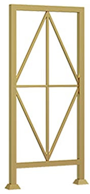 Juego de balaustrada de metal para escalera de hierro para decoración de ático, balcón, terraza, barandilla para interiores y exteriores, con 5 estilos, estilo dorado 3