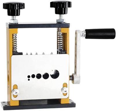 Máquina pelacables – Máquina pelacables de alambre, manivela de alambre, 6 agujeros, 5 pistas, pelador de piel de cable, cable de datos de chatarra de 0,1 – 0,6 pulgadas, pelador rápido para
