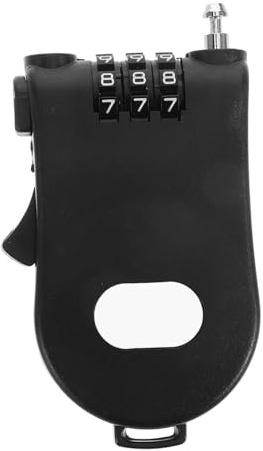 PRETYZOOM Combination Lock with Retractable Cable Lock for Bike Ski Snowboard and Stroller Versatile Theft Security