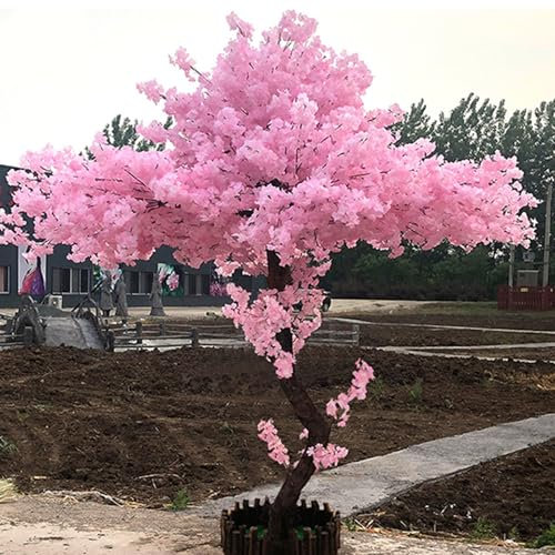 Árboles grande artificiales japoneses de cerezo Árbol de flor de cerezo rosa artificial decoración de bodas, fiestas árboles artificiales grandes para boda, restaurante fiesta(1.8*1.5m/70.7*59.1in)