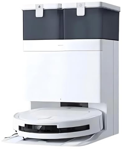 Robot Aspuumer Cleaner MOP 3-in-1 con estación, autoevaluación, Secado y navegación, trapeadores rotativos duales, detección de obstáculos 3D A