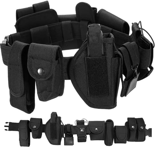 HoveeLuty Cintura da combattimento con accessori 10 in 1, cintura multiuso in tessuto Oxford 600D, tattica da combattimento regolabile e resistente per spostamenti quotidiani, caccia, addestramento