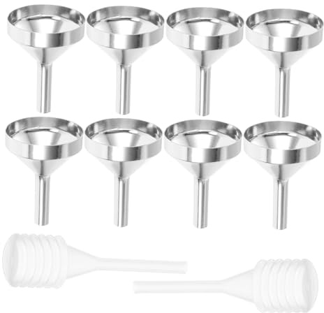 Anneome Embudo de Metal Mini Embudo para Llenar Botellas y Transferir Perfumes Pequeños para Botellas de Aceites Esenciales Diminutos para Llenar Pequeñas de Metal para Perfumes y Aceites