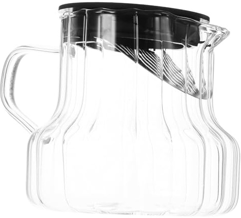 FUNOMOCYA Caraffa in Vetro Per Caffè Teiera Per Infusione Del Tè Caffettiera Manuale Caraffe Per Acqua in Vetro Caraffa Per Tè Caffettiera Con Coperchio Per Caffè Freddo e Acqua Calda