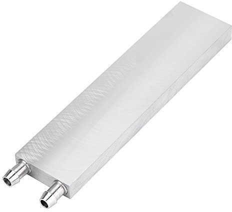 VBESTLIFE Bloque de Enfriamiento de Agua de la CPU de Aluminio, Vía Fluvial en Forma de U y Baja Tasa de Fuga para la Cabeza de PC y el Enfriamiento del Gabinete Industrial (40 * 160 * 12 mm)