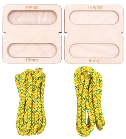 Grip Strength Board - 11x11x3cm Exercise Tool, Wooden Durable Hangboard, Doorway Suspension Trainer with Hold Sections | Fitness Equipment for Beginners Professionals and Indoor Gym Enthusiasten