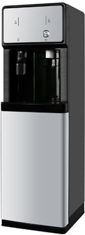 Cooler Water Dispenser,Freestanding Mains Fed Unit,Freestanding Mains Fed Unit Loading Floor Standing Water Dispenser,For Home Office Commercial Business User-English version,cold + hot,filtered