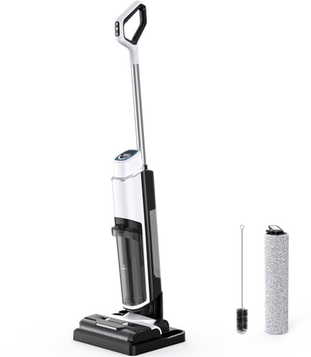 Lubluelu 3-in-1 Cordless Wet Dry Vacuum Cleaner & Mop Combo, Vacuum Suction Power, Flashdry Self-Cleaning with One Click, HEPA Filtered, Intelligent Voice Reminder, 6mm Edge Cleaning, Lightweig