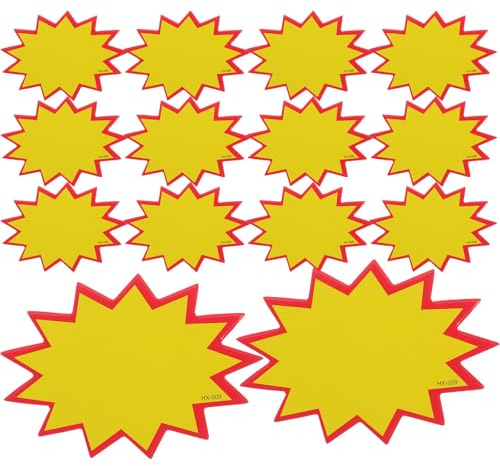 OSALADI Etiquetas de Precio en Papel 5x7 Cm 200 Unidades Borrables para Tiendas Minoristas y Supermercados Carteles para Etiquetado y Ofertas Ajustables