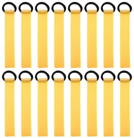 VINTORKY 48 Pompones de Animadoras de Poliéster en Color Amarillo Etiquetas de Nombre, Cordones para Porristas para Animar Eventos y Aumentar el Espíritu de Equipo