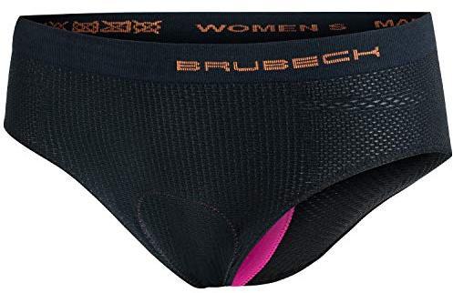 BRUBECK Fahrradunterhose Damen | Gepolsterte Radunterhose | Atmungsaktive Fahrradslips | Sport | mit Sitzpolster | HI10300