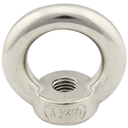 Ringmuttern (gegossen und poliert) - M10 - (20 Stück) - ähnl. DIN 582 - aus rostfreiem Edelstahl A2 (V2A) - Ösenmuttern SC582 | SC-Normteile®
