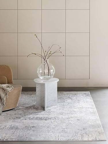 RugVista Ritz Teppich, 200 x 290 cm, Hell Grau | Vintage, Rechteckig, Niedriger Stapel, Nur chemische Reinigung, Oeko-Tex 100, Wohnzimmer, Esszimmer, Schlafzimmer, Küche
