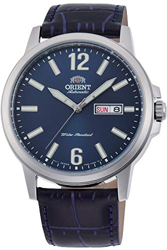 Orient Herren Analog Automatik Uhr mit Leder Armband RA-AA0C05L19B, Schwarz