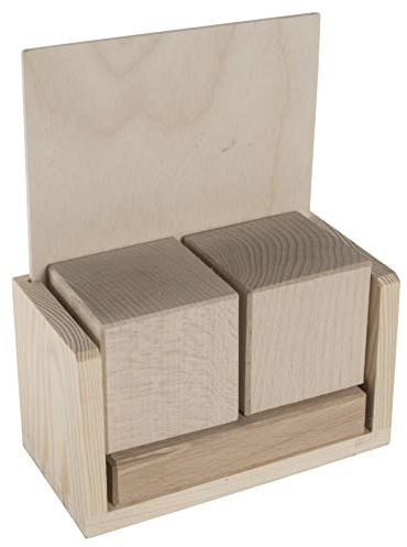 WooDeeDoo Blank Wooden Desk Perpetual Block Calendar Unpainted Beechwood for DIY Painting Staining Decorating Craft Customisation Home Office Organiser 13.5 x 7 x 17 cm