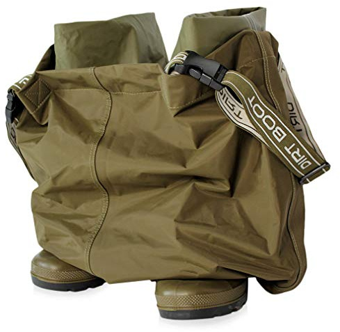 Dirt Boots Amphibian Chest Waders 100% Waterproof Nylon Wader (Green, numeric_9)