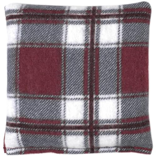 Dinkelkissen 12x12cm Flanell karo-rot - Wärmekissen & Kältekissen Körnerkissen
