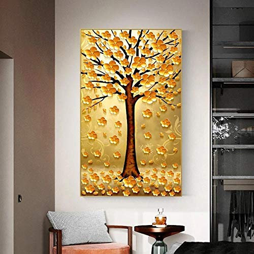 5D Groß Diamant Painting Bilder Round drill Geldbaum 60x180cm Erwachsene DIY 5D Diamant Malerei Nach Zahlen Set Vollbohrer Kristall Strass Stickerei Kreuzstich Kunsthandwerk für Wohnzimmer Wand Deko