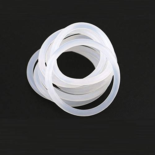 Lcuihong-O-Ring Unterlegscheiben 10 stücke weiße silikonringdichtung, wasserdichte Waschmaschine Gummi silikon Dichtung o-Ring Gummi Ring, Verschleißfest (Color : White, Size : OD 44mm CS 2mm)