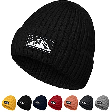 Gebell Men's Beanie Hat – Warm, Soft Knit Winter Hat – Comfortable, Stretchy, Non-Itchy, One Size Fits Most – Perfect for Cold Weather – Multiple Colors Available
