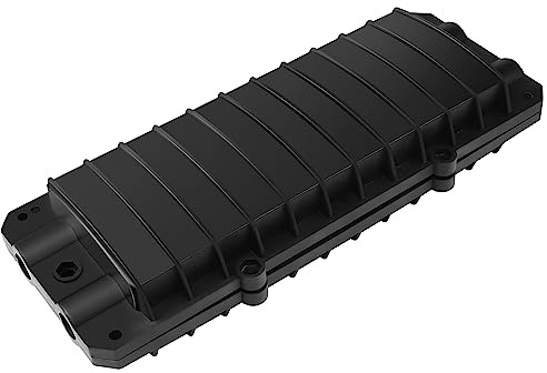 PNGKNYOCN Scatola di giunzione orizzontale 2 in 2 out, 12 Core Fusion Splice Kit Fiber Optic Outdoor Waterproof Protection Box