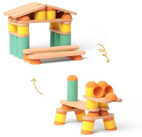 OPPI Toys - Stix Konstruktionsspielzeug 60-teilig