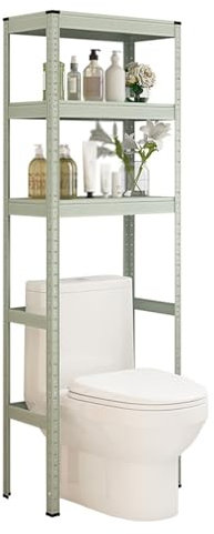 Scaffale Salvaspazio Lavatrice Interno, Mobile Porta Lavatrice e Asciugatrice a Colonna Slim, Scaffale Salvaspazio a Tre Livelli sopra Il Ripiano per Lavatrice (Color : Gray, Size : 80 * 40 * 160)