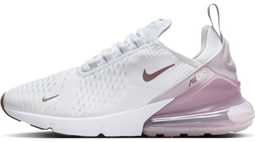 Nike W Air Max 270, Sneaker Donna, White/Platinum Violet-Smokey Mauve-Black, 40.5 EU
