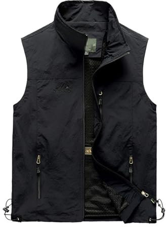 RUMAOZIA Sommerweste Herren Leicht Outdoor Weste Übergrößen Anglerweste Jagdweste Ohne Ärmel Jacke Camping Arbeitsweste Atmungsaktiv Sport Multifunktionsweste Dünne Softshelljacke für Herren