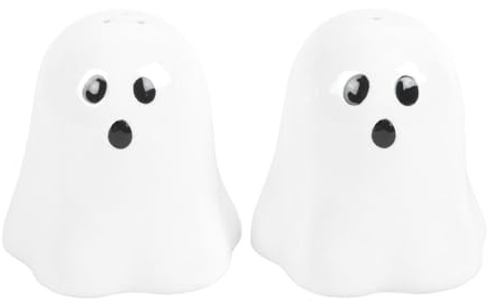 Spooky Ghost Salt & Pepper Shakers: Charming Halloween Table Decor | Durable Construction | Versatile Use | Great for Halloween Lovers
